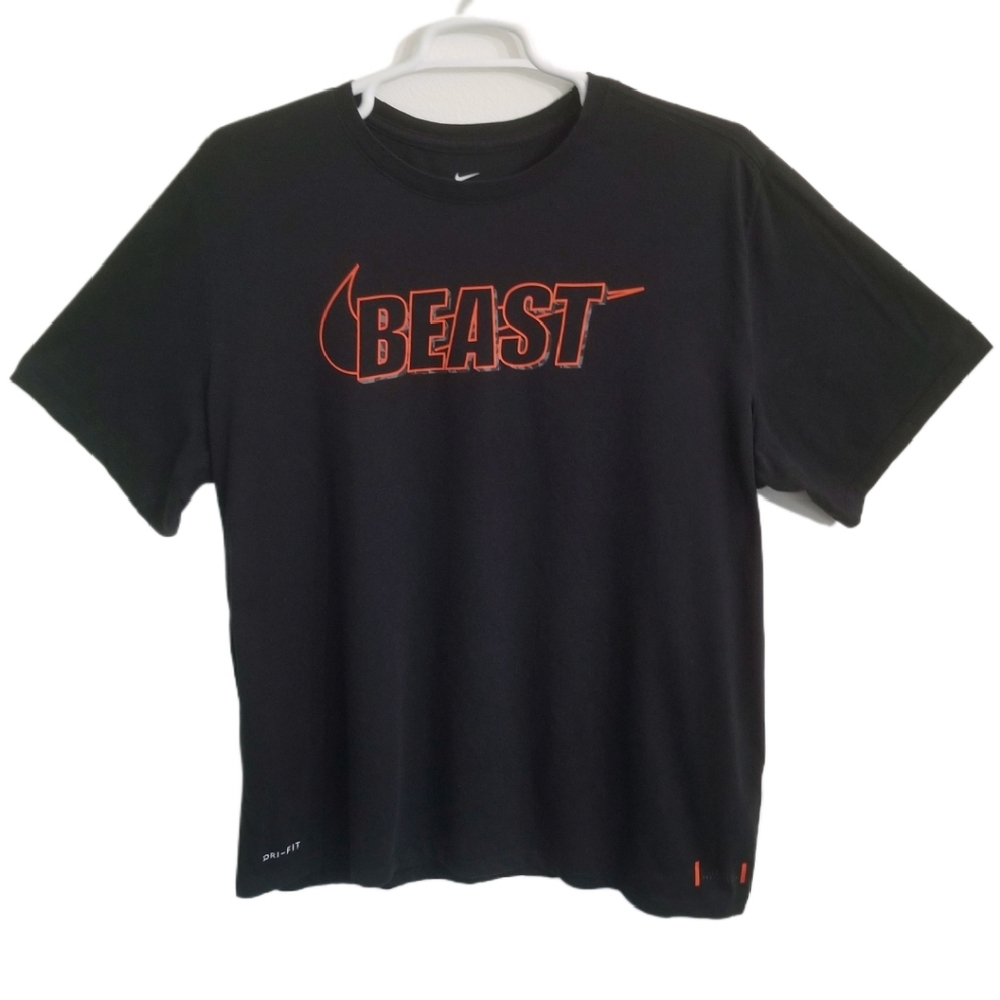 Mens Nike Big&Tall Dri-Fit Graphic Athletic Performance Shrt Sleeve Black XXLT